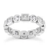 14K White Gold Diamond Eternity Band 1.12ct