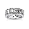 14K White Gold Diamond Eternity Band 1.82ct