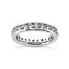 14K White Gold Round Diamond Eternity Band 2.20ct