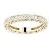 Thin 14K Yellow Gold Round Diamond Eternity Ring 0.63ct 3.4mm