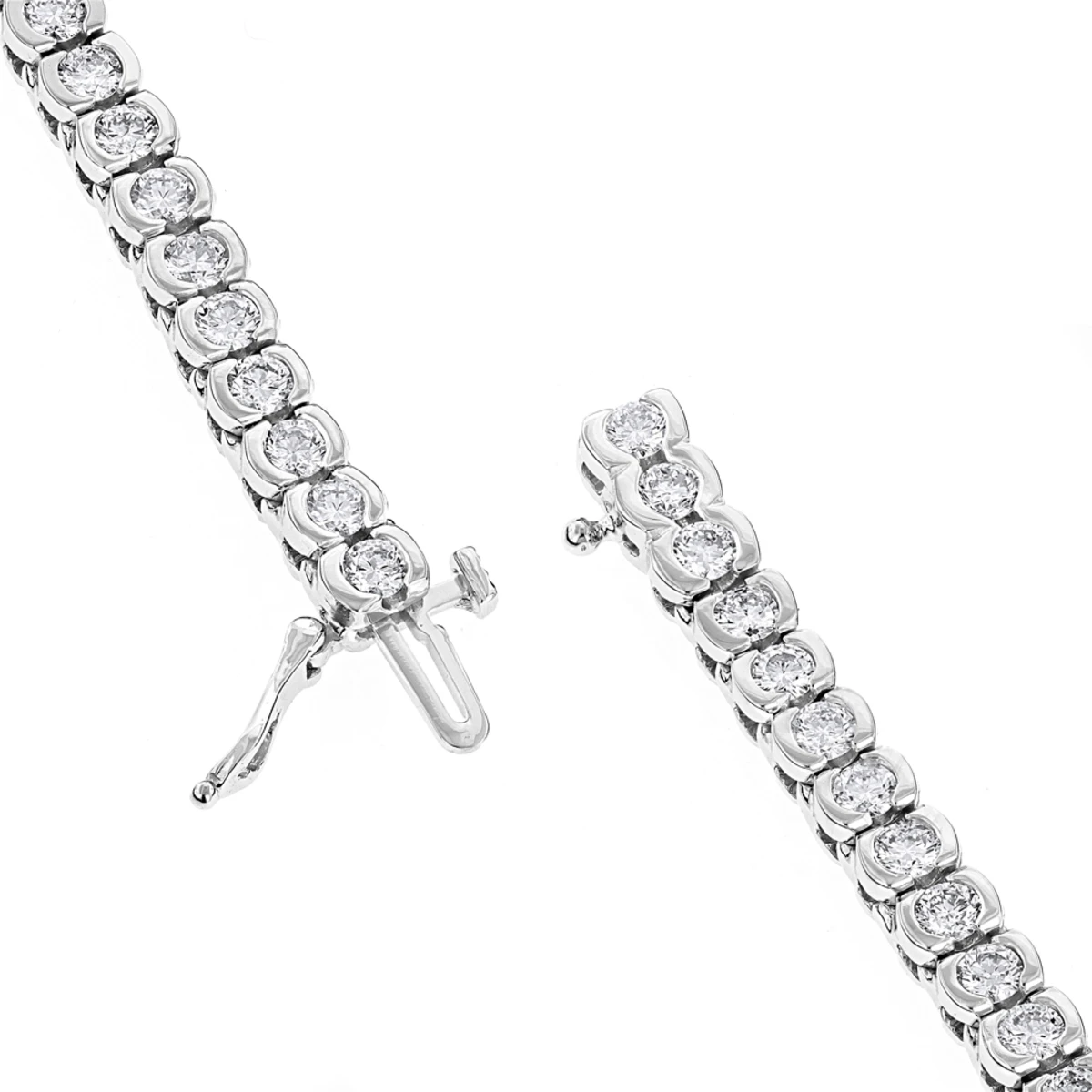 Round Diamond 14K White Gold Women's Tennis Bracelet 4.70ct - Image 4