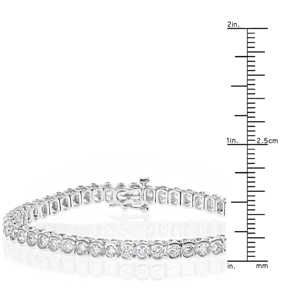 Round Diamond 14K White Gold Women's Tennis Bracelet 4.70ct - Image 5