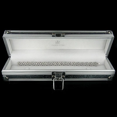 14K White Gold Women's Diamond Bracelet 2.49ct - Image 4