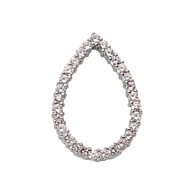 14K White Gold Women's Diamond Pendant 0.58ct