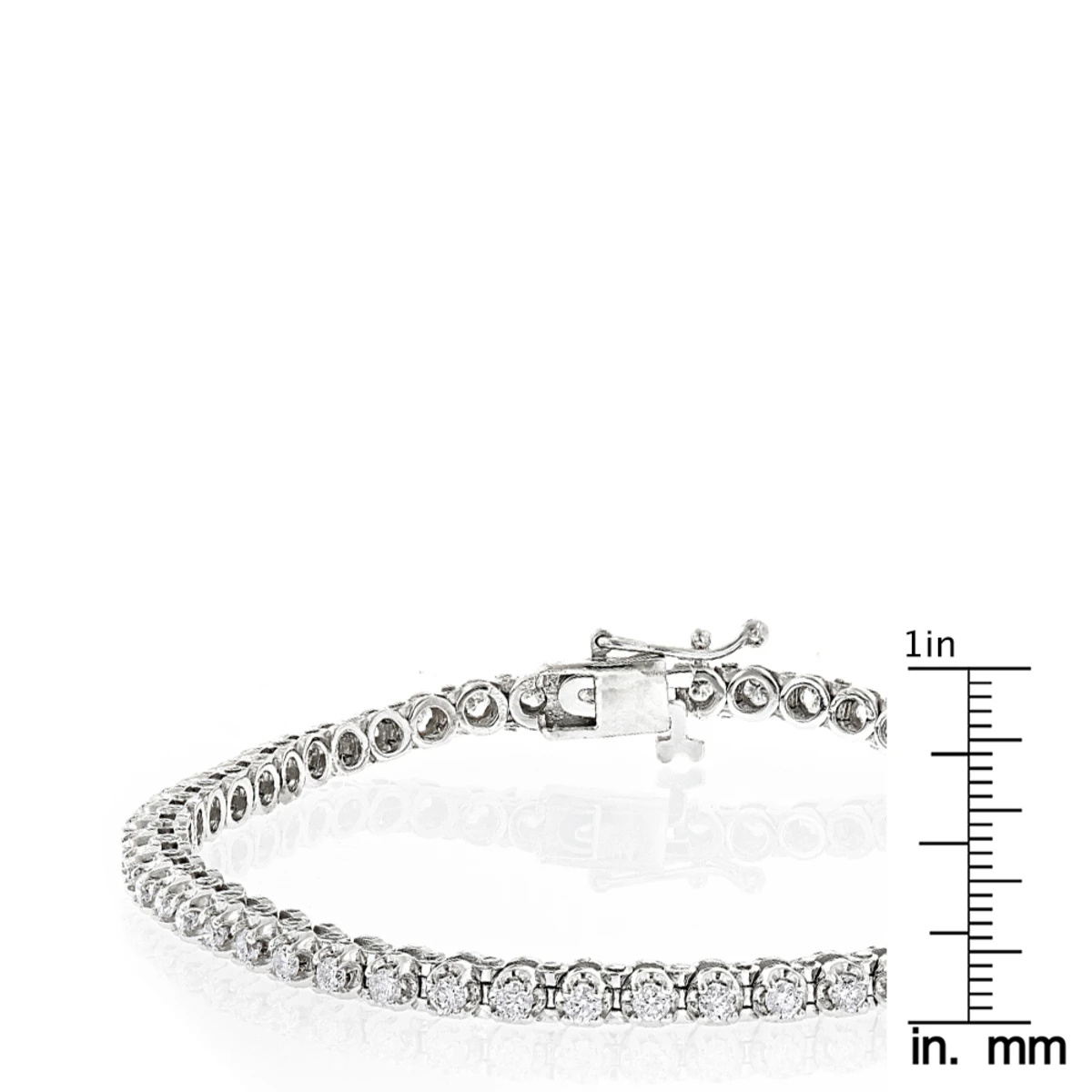 14K White Gold Women's Round Diamond Tennis Bracelet 1.80ct - Image 6