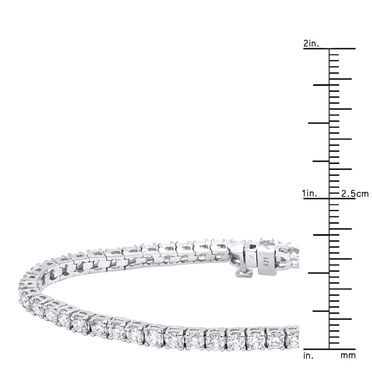 14K White Gold Round Diamond Tennis Bracelet For Women 5 Carats - Image 8