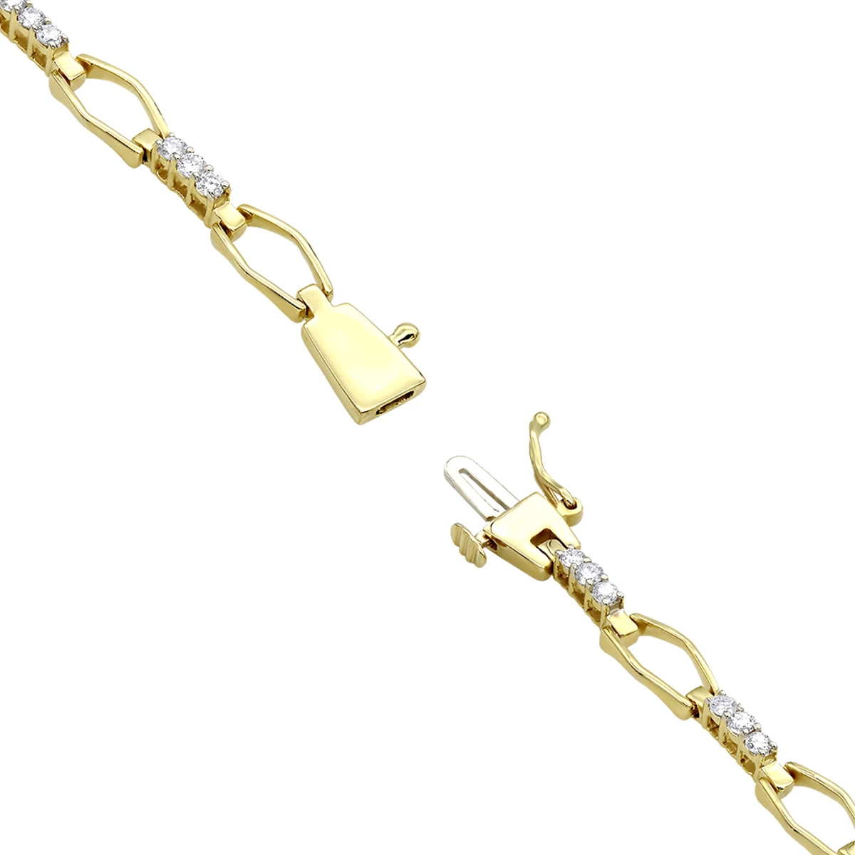 14K White Gold Round Diamond Bracelet For Women 1 Carat - Image 4