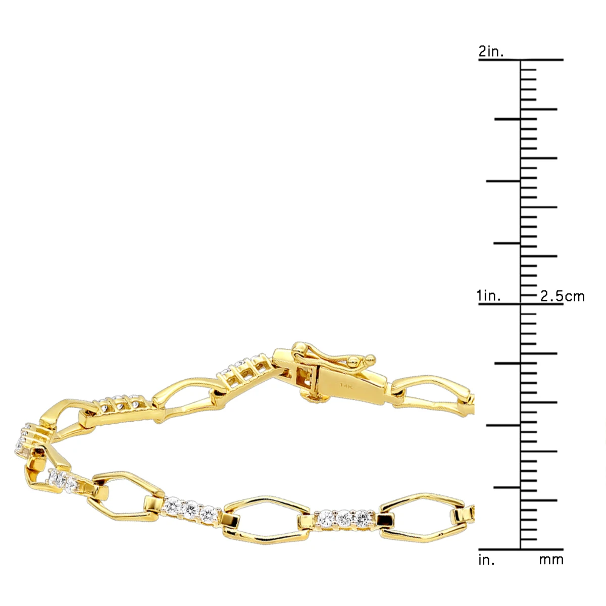 14K White Gold Round Diamond Bracelet For Women 1 Carat - Image 6