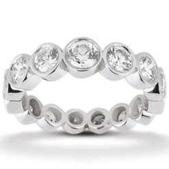 18K White Gold Diamond Eternity Band 2.09ct