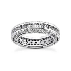 18K White Gold Diamond Eternity Band 2.90ct