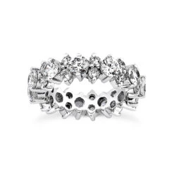 18K White Gold Diamond Eternity Band 4.40ct