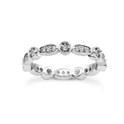 18K White Gold Diamond Eternity Ring 0.42ct
