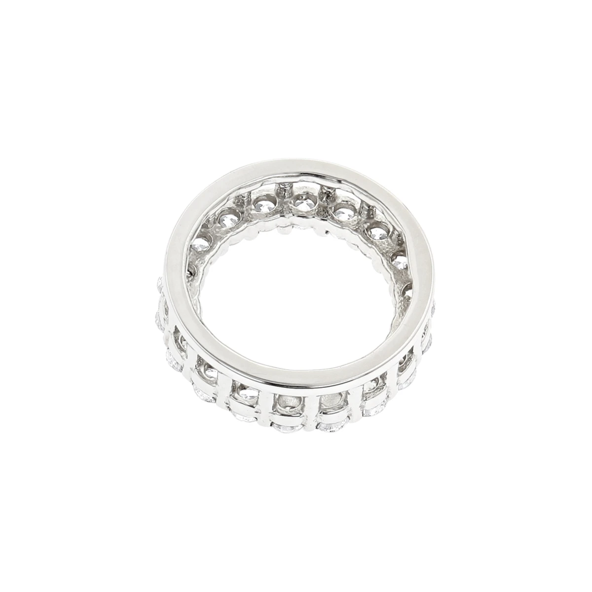 18K White Gold Round Diamond Circle Of Love Pendant 0.32ct - Image 4