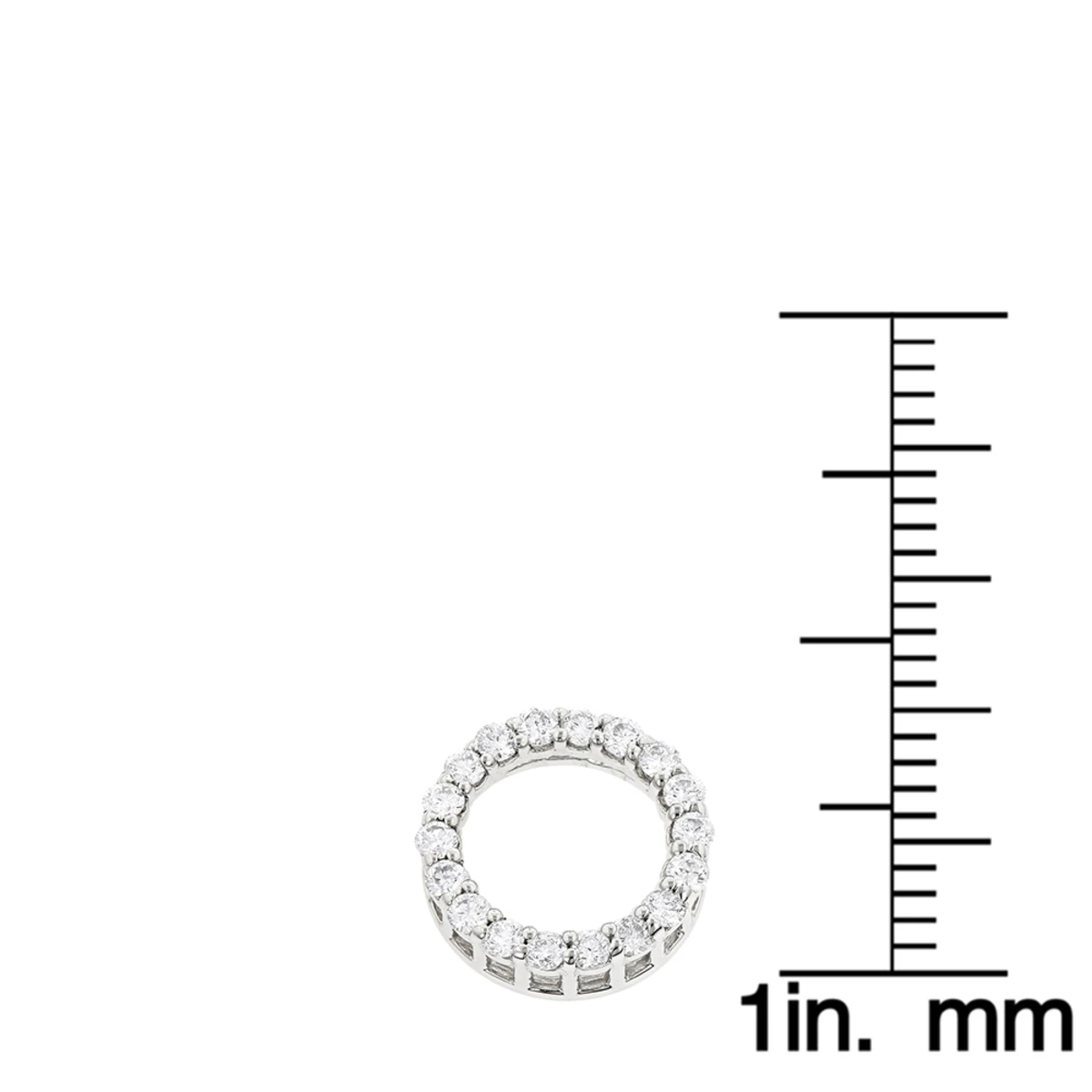 18K White Gold Round Diamond Circle Of Love Pendant 0.32ct - Image 6