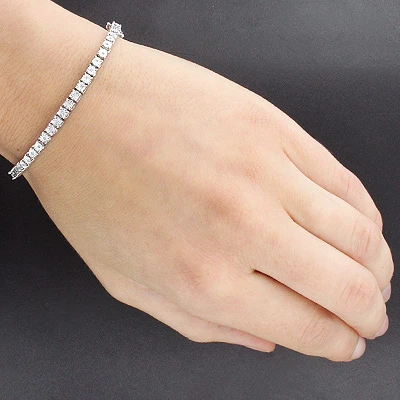 Affordable Diamond Tennis Bracelet In Sterling Silver 0.2ct - Image 3