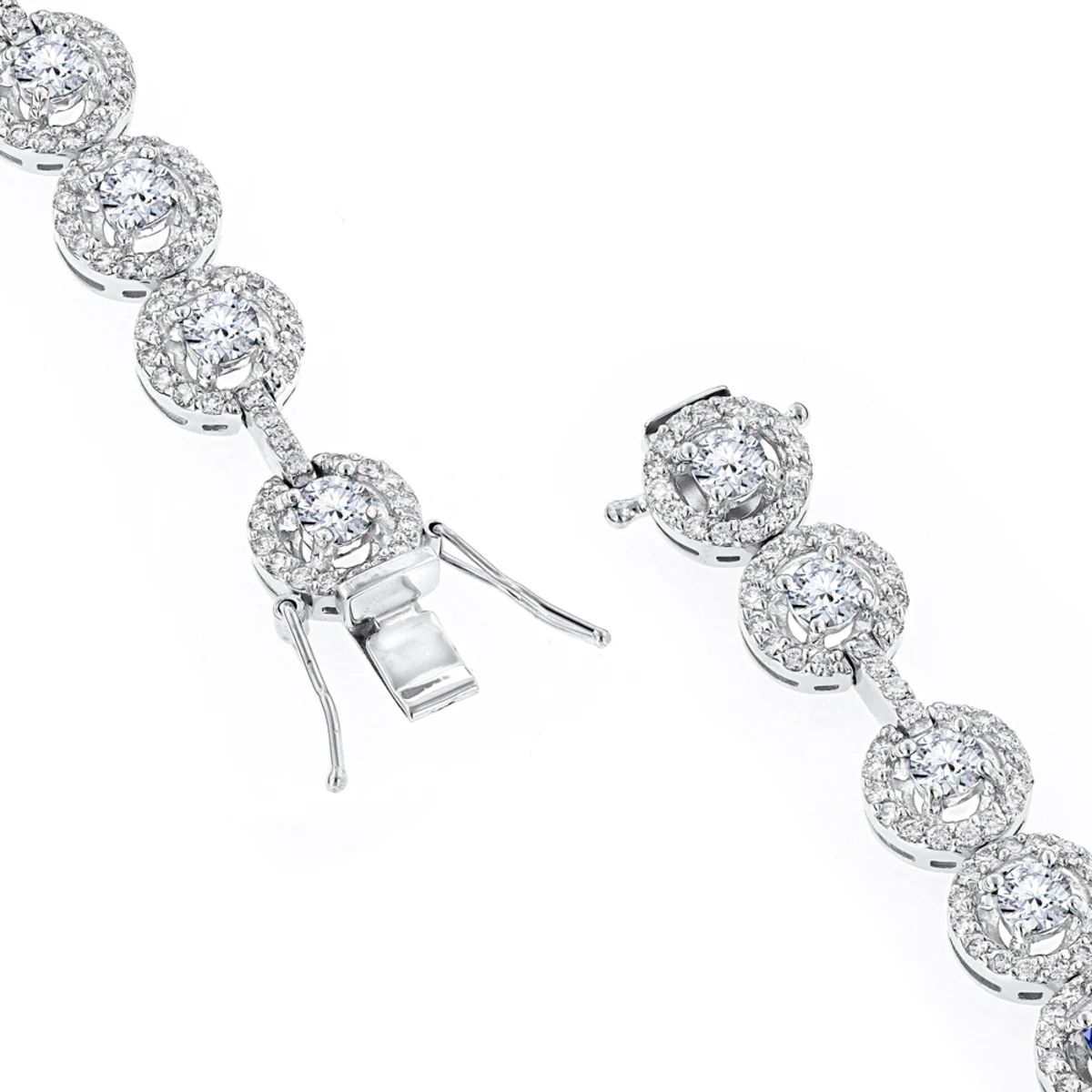 Designer 18K White Gold Diamond Bracelet For Women 6ct By Luxurman - Image 4