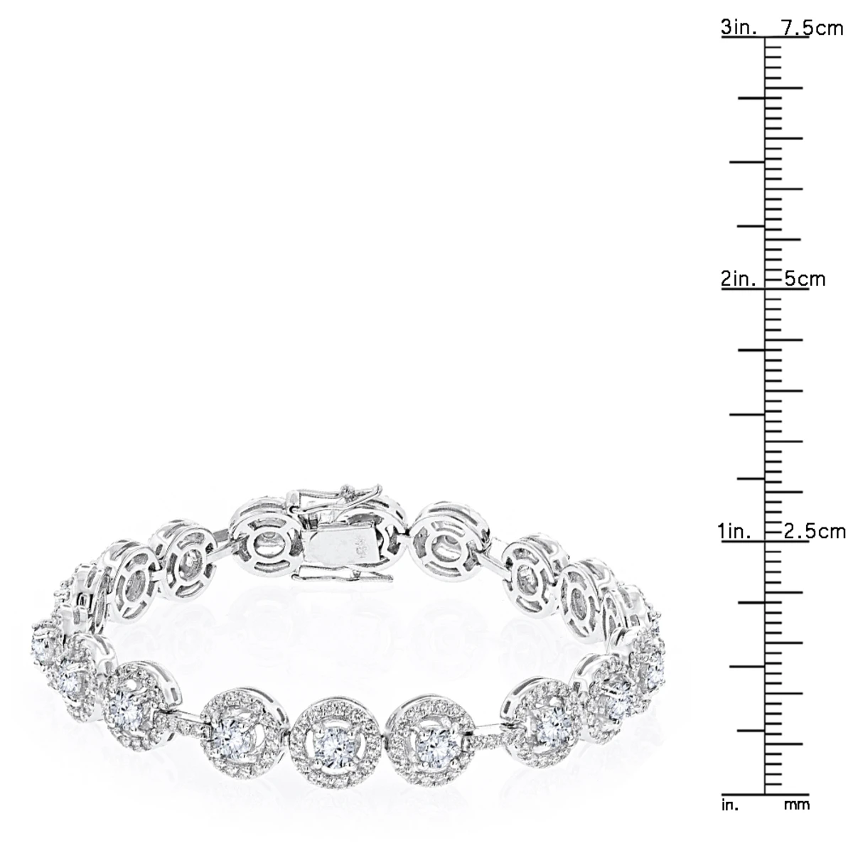 Designer 18K White Gold Diamond Bracelet For Women 6ct By Luxurman - Image 6