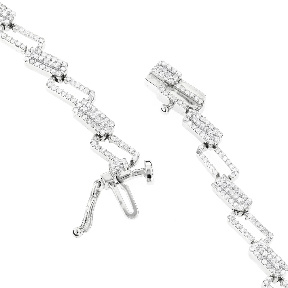 Diamond Bracelets 14K White Gold Ladies Diamond Bracelet 1.84 - Image 4