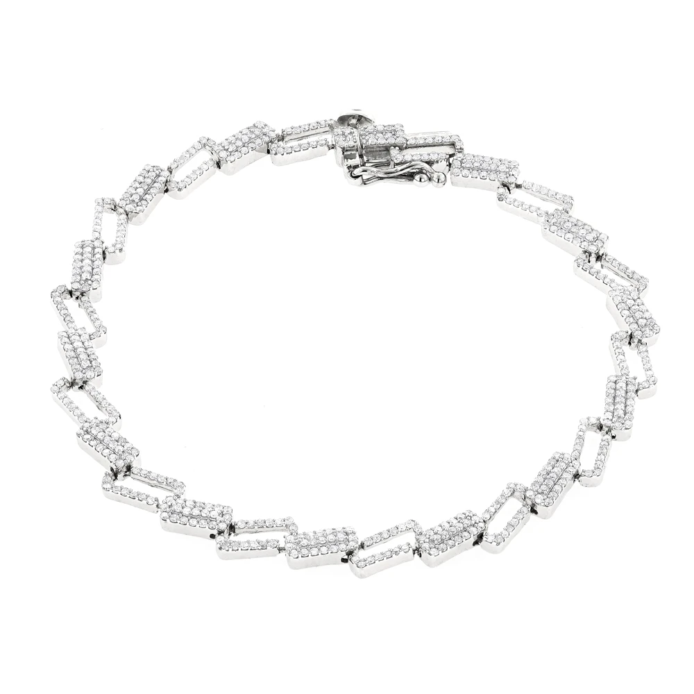 Diamond Bracelets 14K White Gold Ladies Diamond Bracelet 1.84