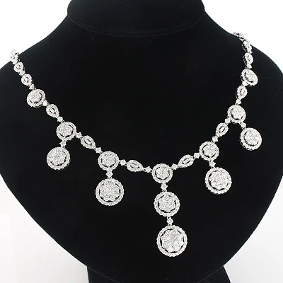 Diamond Necklace 18K White Gold 15.20ct - Image 3