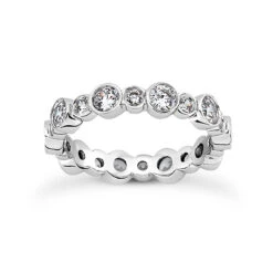 Thin Diamond Platinum Eternity Band 1.30ct