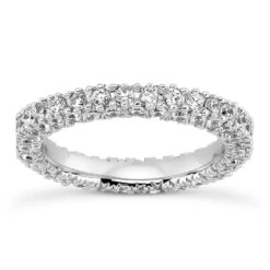 Thin Diamond Platinum Eternity Ring 1.10ct