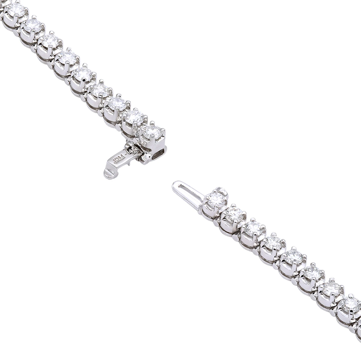 Diamond Tennis Bracelet 5.50ct - 14K White Gold Round Prong - Image 4