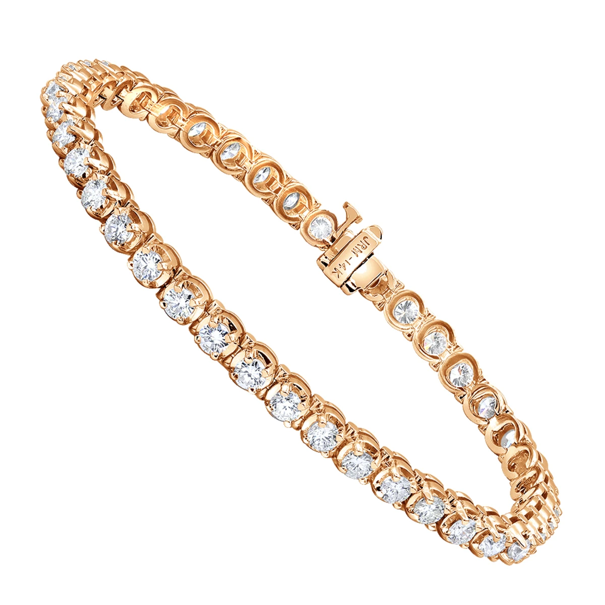 Diamond Tennis Bracelet 5.50ct - 14K White Gold Round Prong - Image 3