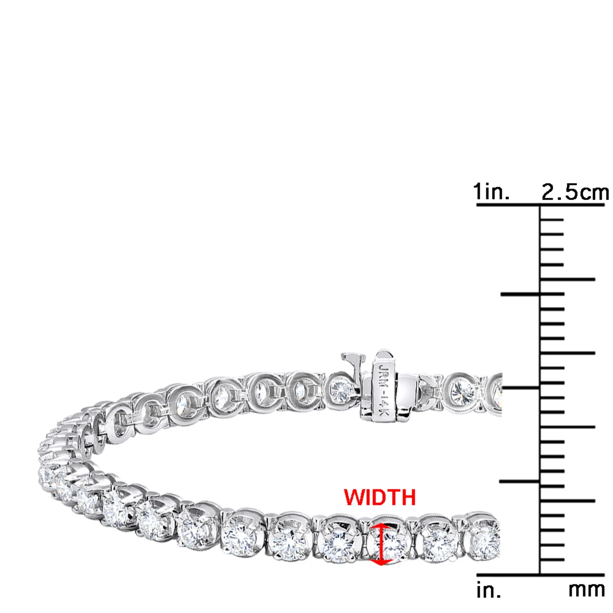Diamond Tennis Bracelet 5.50ct - 14K White Gold Round Prong - Image 6