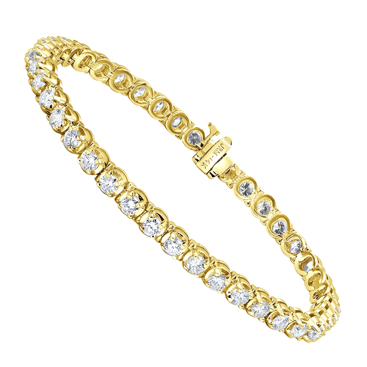 Diamond Tennis Bracelet 5.50ct - 14K White Gold Round Prong - Image 2