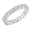 14K White Gold 2 Carat Round Diamond Eternity Band Women's Diamond Wedding Ring