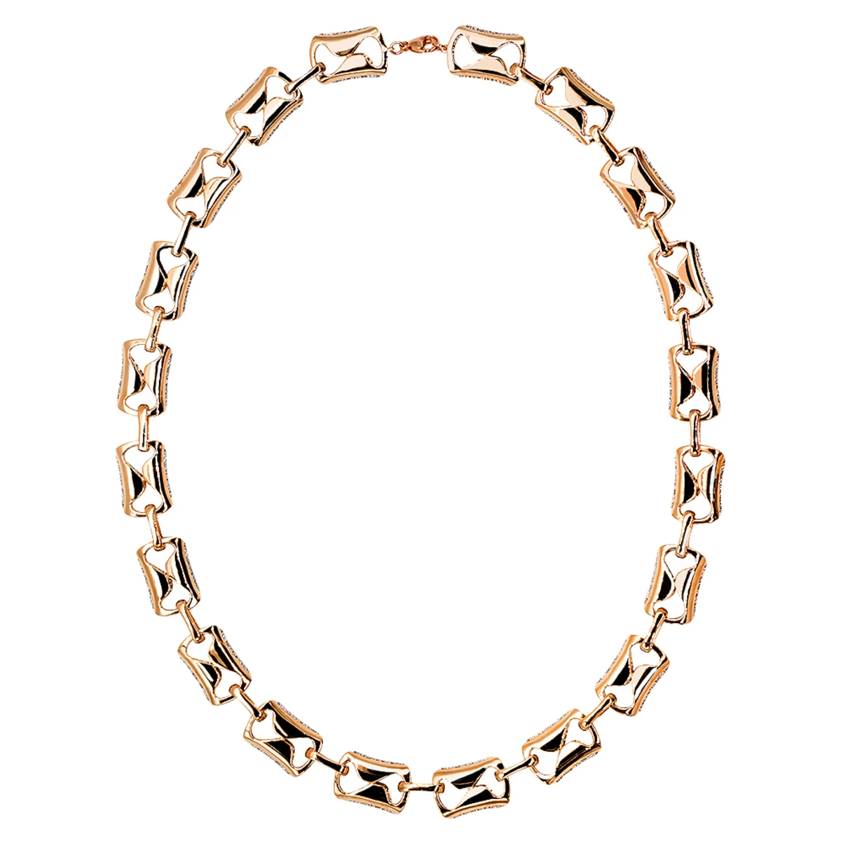 Luxurman Unique 14K Yellow Gold Pave Diamond Necklace For Women 12.9ct - Image 6