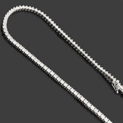 Ladies Diamond Tennis Necklace 8.63ct 18K White Gold