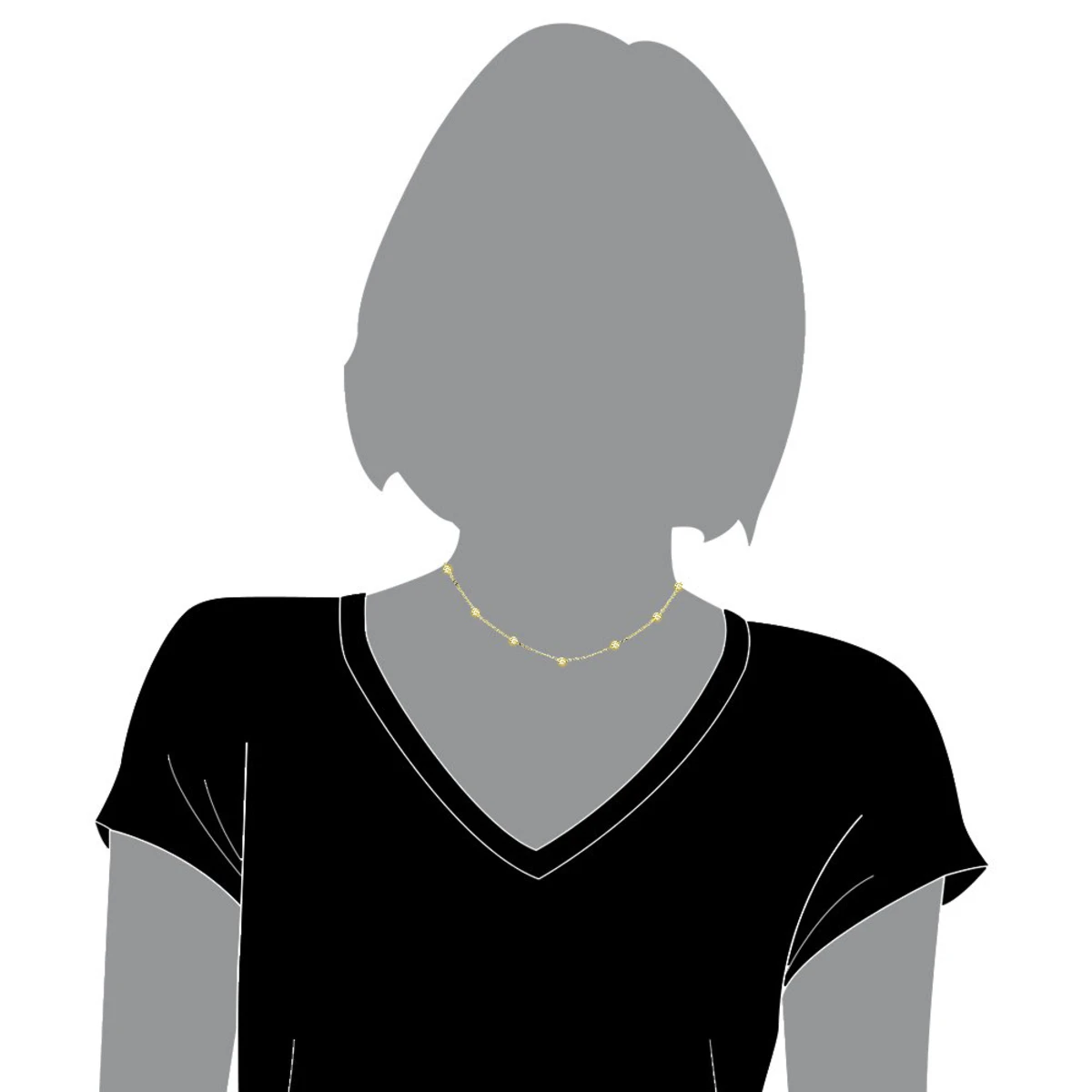 Luxurman 14K Yellow Gold Chain Necklace With Yellow Diamonds By The Yard 0.7ct - Image 5