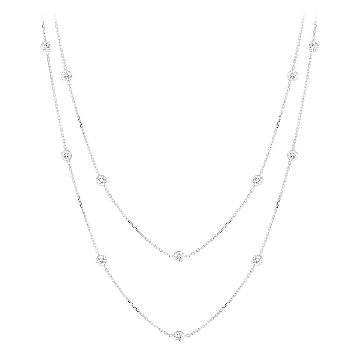 Luxurman 14K Rose Gold Chain With Diamonds By The Yard Necklace 1.5ct - Image 2