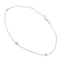 Luxurman 14K White Gold Diamond By The Yard Bracelet For Women 1/2 Carat 7in