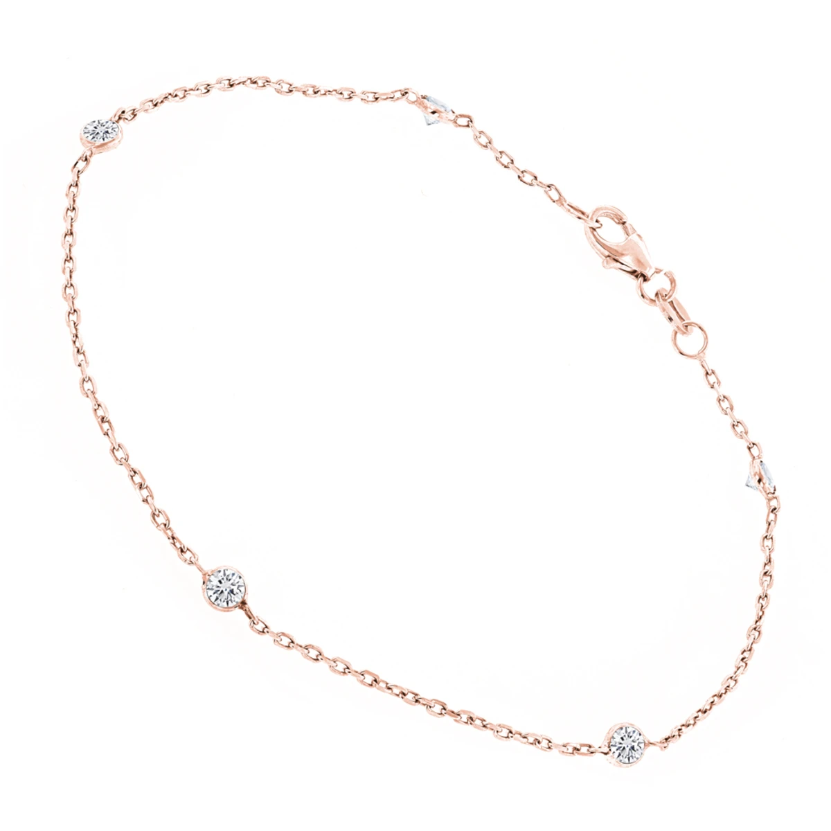 Luxurman 14K White Gold Diamond By The Yard Bracelet For Women 1/2 Carat 7in - Image 3