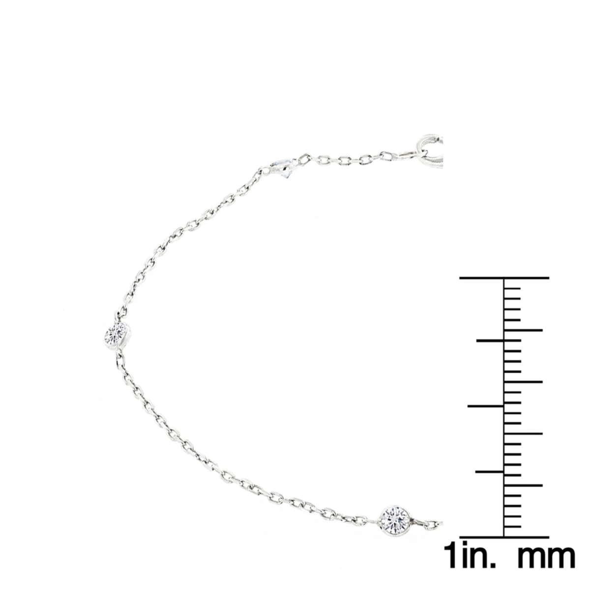 Luxurman 14K White Gold Diamond By The Yard Bracelet For Women 1/2 Carat 7in - Image 5