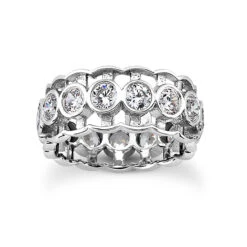 Platinum Diamond Eternity Band 2.25ct 9mm