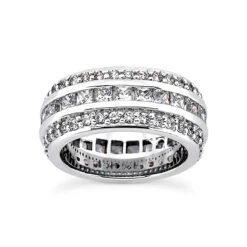 Platinum Diamond Eternity Band 5.68ct