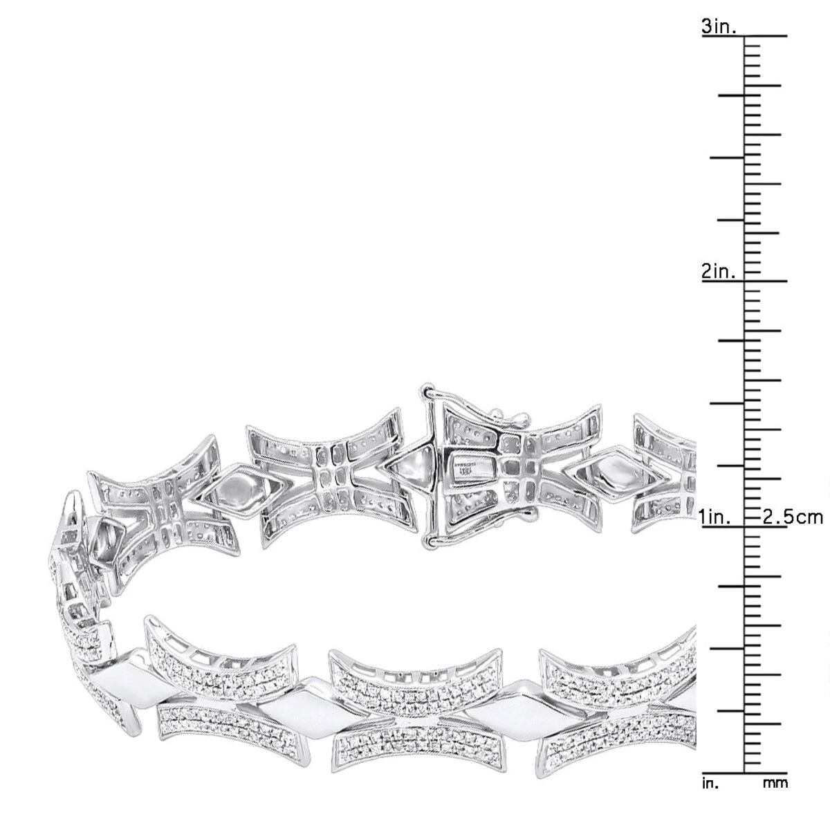 Sterling Silver Diamond Bracelet 1.96ct - Image 4
